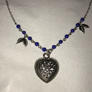David & Aubrey silver heart necklace